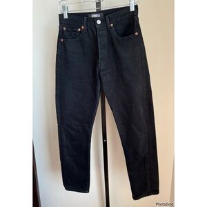 Reformation X Levi’s Repurposed Black Jeans Straight Leg Jeans size 24